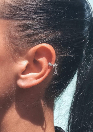 Сережки фіаніт Срібло 925° (родій) с2ф/1170