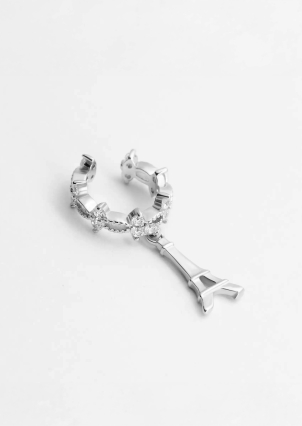 Сережки фіаніт Срібло 925° (родій) с2ф/1170