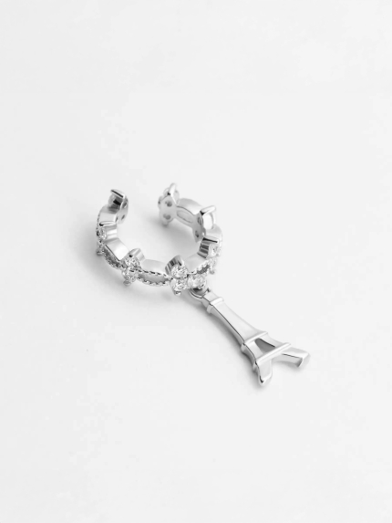 Kolczyki cyjanitowe Srebro 925° (rod) s2f/1170