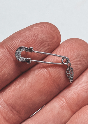 Булавка фіаніт Срібло 925° (родій) бр2ф/031