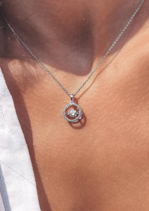 Кольє фіаніт Срібло 925° (родій) 8090