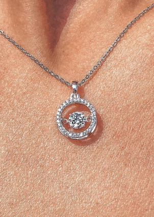 Кольє фіаніт Срібло 925° (родій) 8090