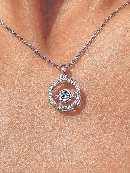 Кольє фіаніт Срібло 925° (родій) 8090