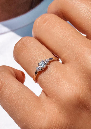 Каблучка фіаніт Срібло 925° золото 375° 435к