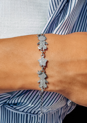 Браслет фіаніт Срібло 925° (родій) 75101