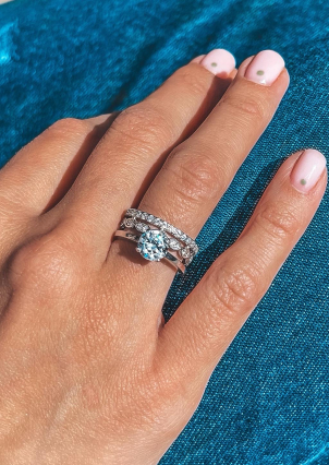 Каблучка фіаніт Срібло 925° (родій) 81647