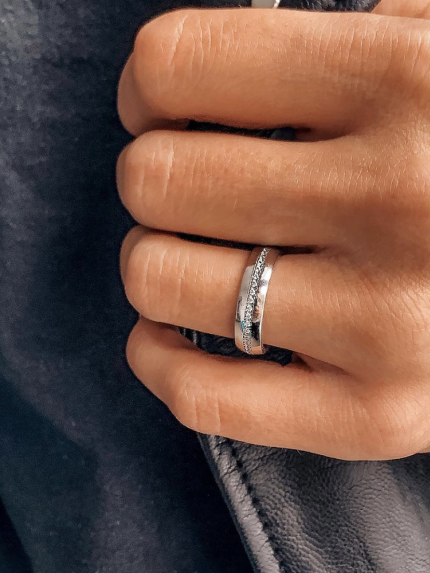 Каблучка фіаніт Срібло 925° (родій) 81094