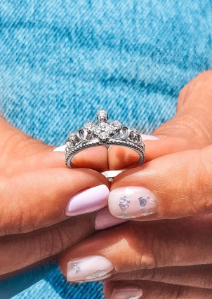 Каблучка фіаніт Срібло 925° (родій) 81033