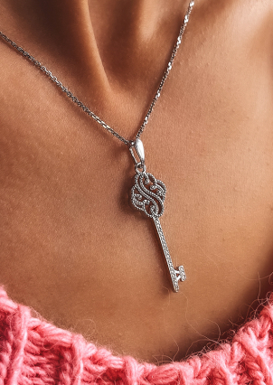 Підвіс фіаніт Срібло 925° (родій) 74470