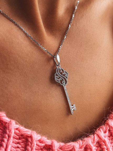 Підвіс фіаніт Срібло 925° (родій) 74470