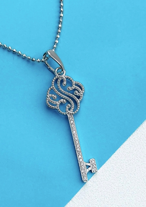 Підвіс фіаніт Срібло 925° (родій) 74470