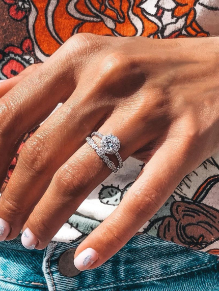 Pierścień cyjanitowy Srebro 925° (rod) 1332/1 rok