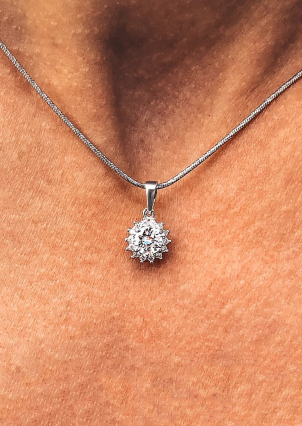 Підвіс фіаніт Срібло 925° (родій) 30141