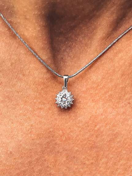 Підвіс фіаніт Срібло 925° (родій) 30141