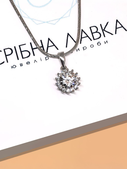 Підвіс фіаніт Срібло 925° (родій) 30141