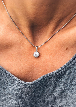 Підвіс фіаніт Срібло 925° (родій) 30141