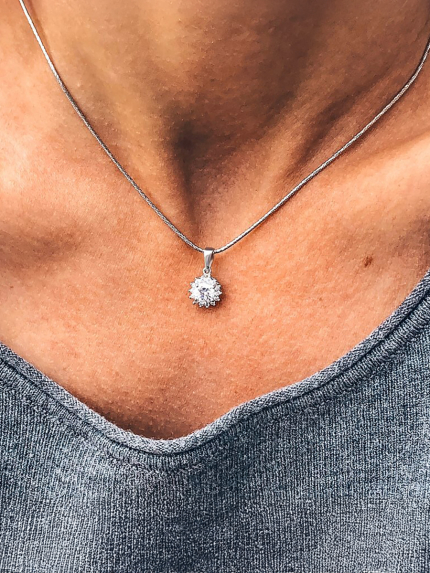 Підвіс фіаніт Срібло 925° (родій) 30141