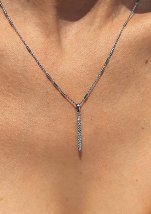 Підвіс фіаніт Срібло 925° (родій) 30029