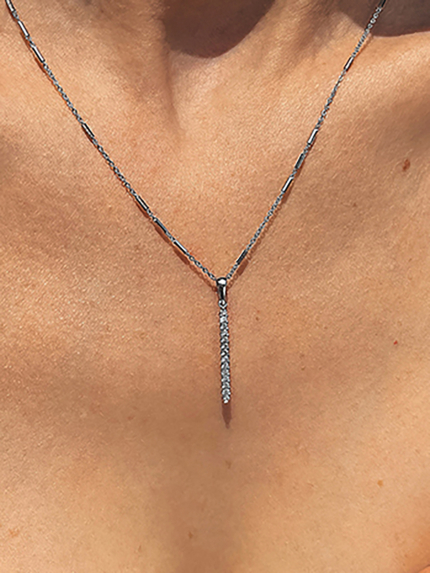 Підвіс фіаніт Срібло 925° (родій) 30029