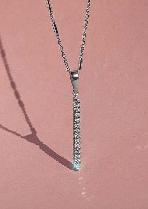 Підвіс фіаніт Срібло 925° (родій) 30029