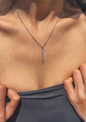 Підвіс фіаніт Срібло 925° (родій) 30029