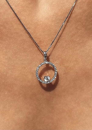 Підвіс фіаніт Срібло 925° (родій) 30041