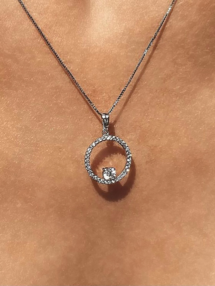 Підвіс фіаніт Срібло 925° (родій) 30041