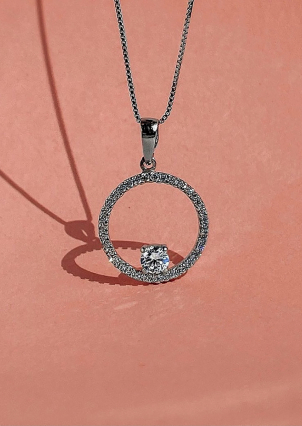 Підвіс фіаніт Срібло 925° (родій) 30041