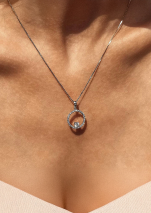 Підвіс фіаніт Срібло 925° (родій) 30041