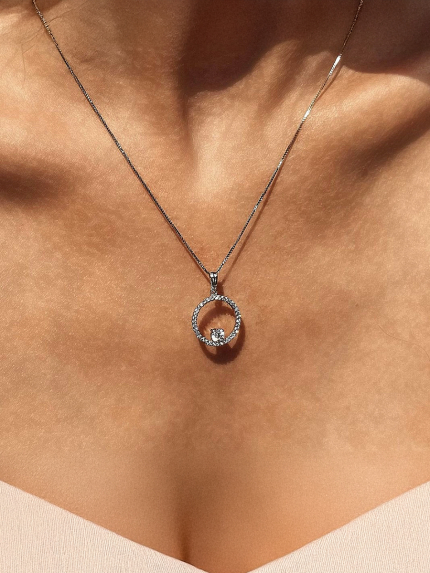 Підвіс фіаніт Срібло 925° (родій) 30041