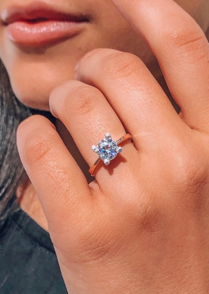 Каблучка фіаніт Срібло 925° золото 375° 0700.10