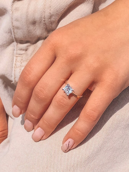 Pierścionek cyrkonia Srebro 925° Złoto 375° 0700.10