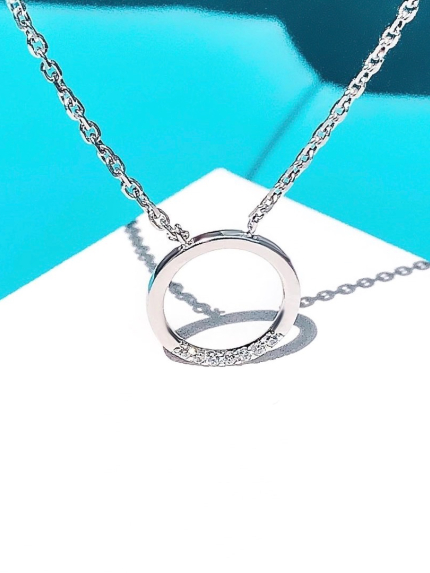 Кольє фіаніт Срібло 925° (родій) 862125