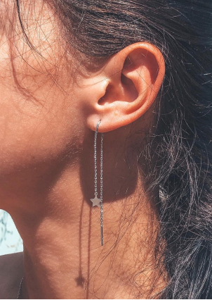 Earrings without inserts Silver 925° (rhodium) 261720