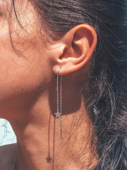 Earrings without inserts Silver 925° (rhodium) 261720