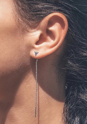 Earrings without inserts Silver 925° (rhodium) 261729