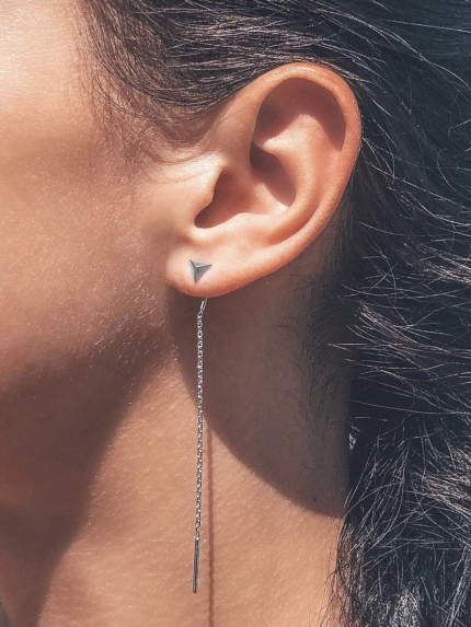 Earrings without inserts Silver 925° (rhodium) 261729