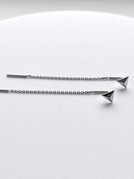 Earrings without inserts Silver 925° (rhodium) 261729