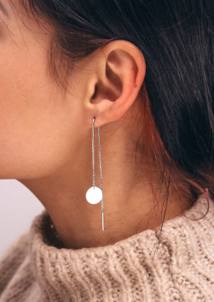 Earrings without inserts Silver 925° (rhodium) 261716