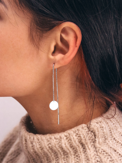 Earrings without inserts Silver 925° (rhodium) 261716