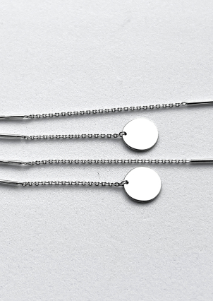 Earrings without inserts Silver 925° (rhodium) 261716