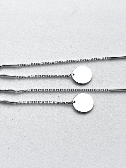 Earrings without inserts Silver 925° (rhodium) 261716