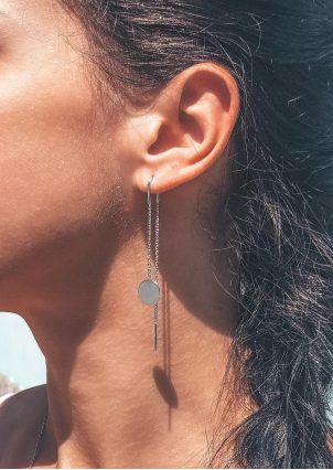 Earrings without inserts Silver 925° (rhodium) 261716