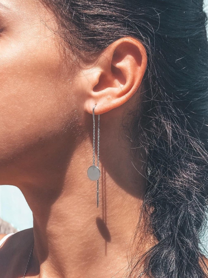 Earrings without inserts Silver 925° (rhodium) 261716