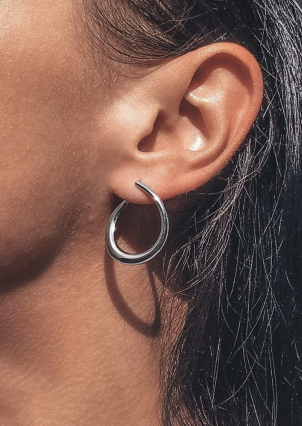 Сережки без вставок Срібло 925° (родій) 261699