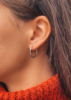 Сережки без вставок Срібло 925° (родій) 1-5002.0.9