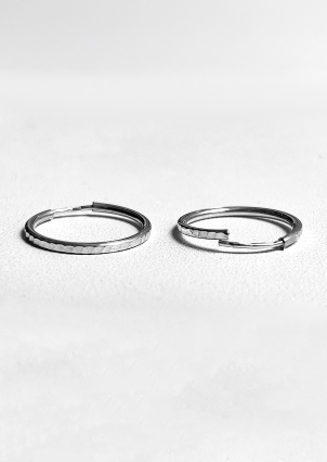 Сережки без вставок Срібло 925° (родій) 1-5002.0.9