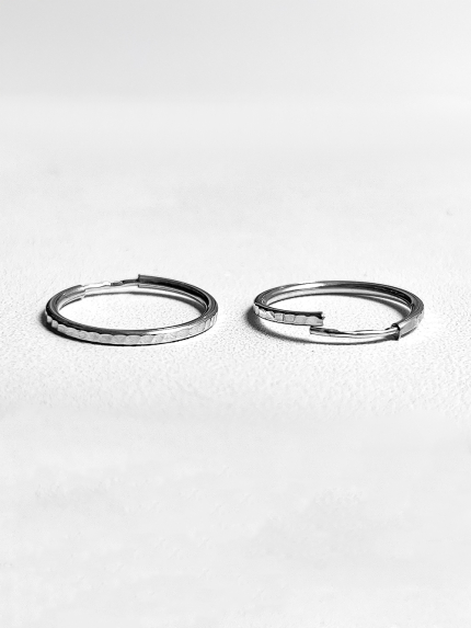 Earrings without inserts Silver 925° (rhodium) 1-5002.0.9