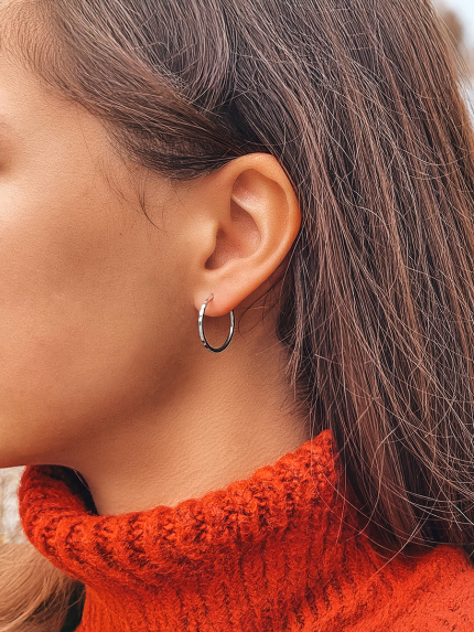 Earrings without inserts Silver 925° (rhodium) 1-5002.0.9