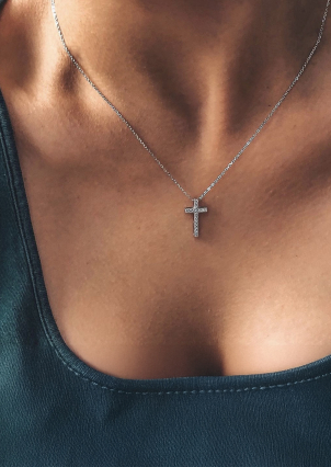 Кольє фіаніт Срібло 925° (родій) кл2ф/414